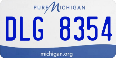 MI license plate DLG8354