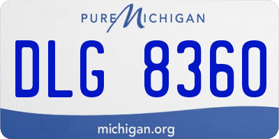 MI license plate DLG8360