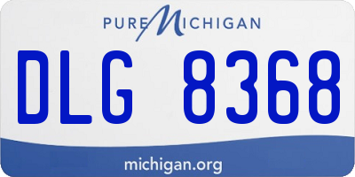 MI license plate DLG8368