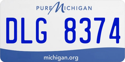 MI license plate DLG8374