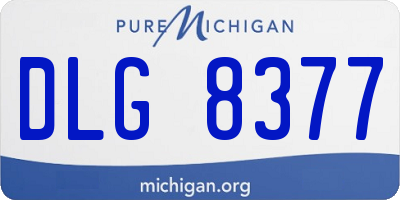 MI license plate DLG8377