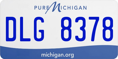 MI license plate DLG8378