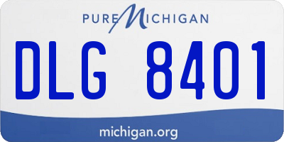 MI license plate DLG8401
