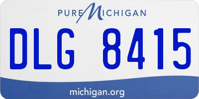 MI license plate DLG8415