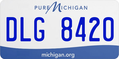 MI license plate DLG8420