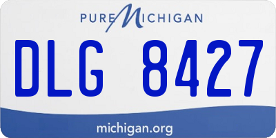 MI license plate DLG8427