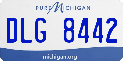 MI license plate DLG8442