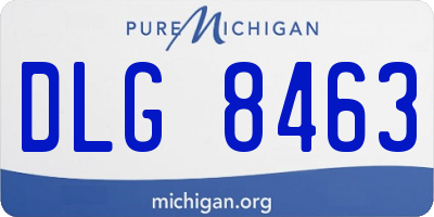 MI license plate DLG8463