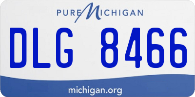MI license plate DLG8466