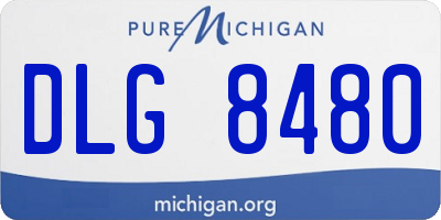 MI license plate DLG8480