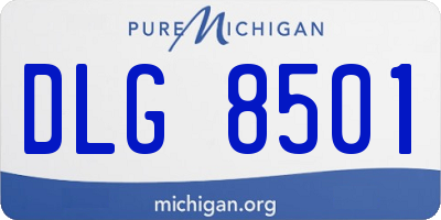 MI license plate DLG8501