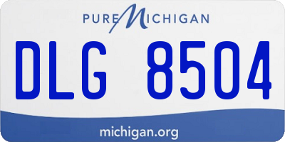 MI license plate DLG8504