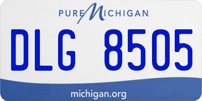 MI license plate DLG8505