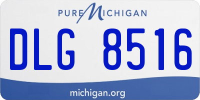 MI license plate DLG8516