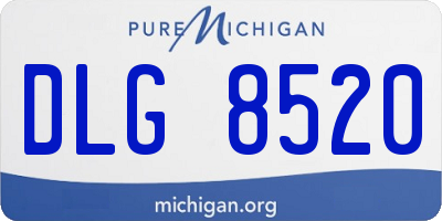 MI license plate DLG8520