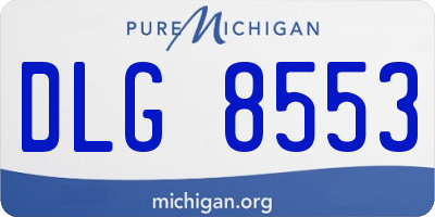 MI license plate DLG8553
