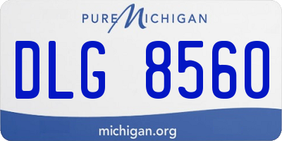 MI license plate DLG8560