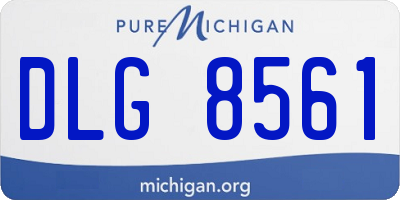 MI license plate DLG8561