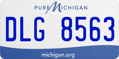 MI license plate DLG8563