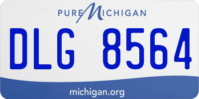 MI license plate DLG8564