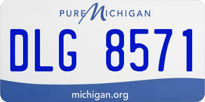 MI license plate DLG8571