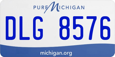 MI license plate DLG8576