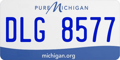 MI license plate DLG8577