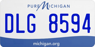 MI license plate DLG8594