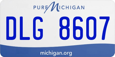 MI license plate DLG8607