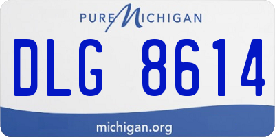MI license plate DLG8614