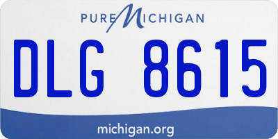 MI license plate DLG8615