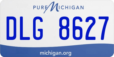 MI license plate DLG8627