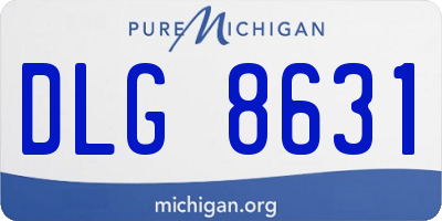 MI license plate DLG8631