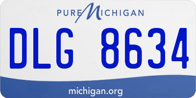 MI license plate DLG8634