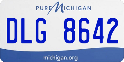 MI license plate DLG8642