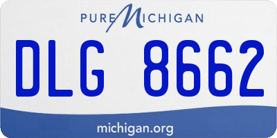 MI license plate DLG8662