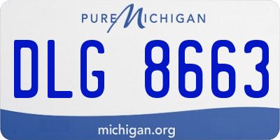 MI license plate DLG8663