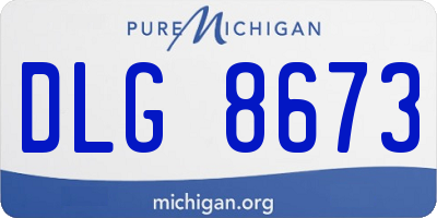 MI license plate DLG8673