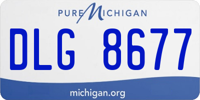 MI license plate DLG8677