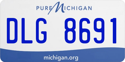 MI license plate DLG8691