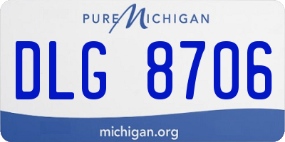 MI license plate DLG8706