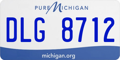 MI license plate DLG8712