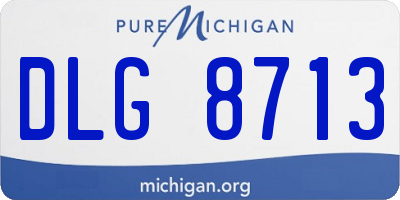 MI license plate DLG8713