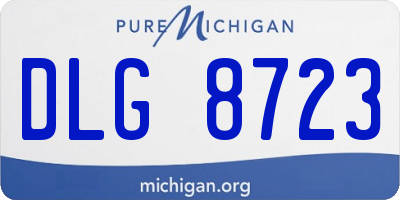 MI license plate DLG8723
