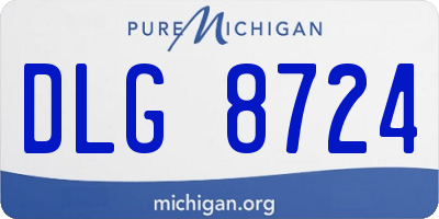 MI license plate DLG8724
