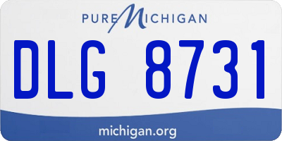MI license plate DLG8731