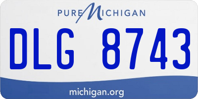 MI license plate DLG8743