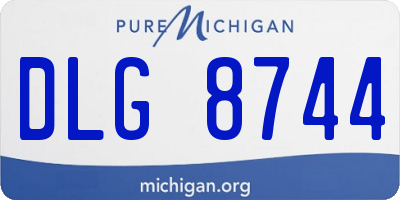 MI license plate DLG8744