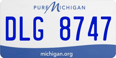 MI license plate DLG8747