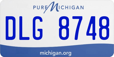 MI license plate DLG8748